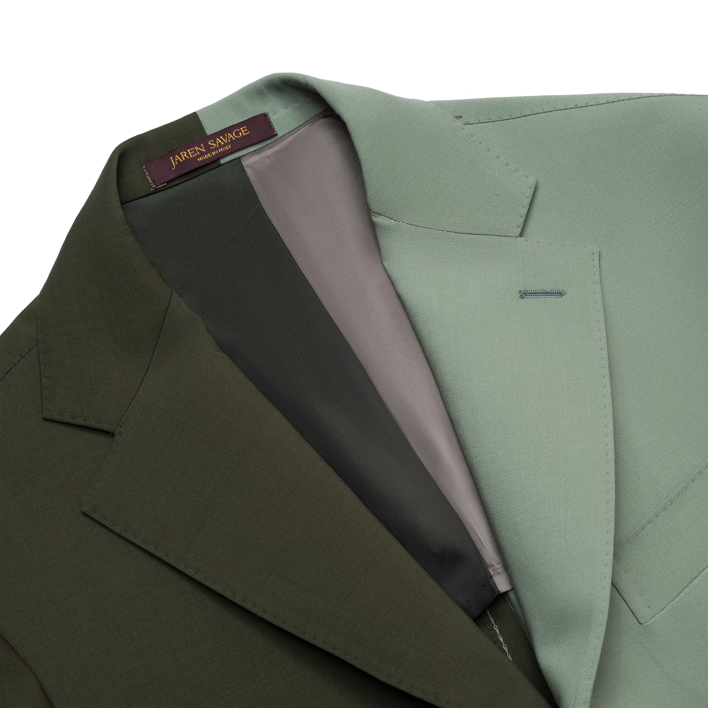 Split Green Fine Wool 3-Piece Suit