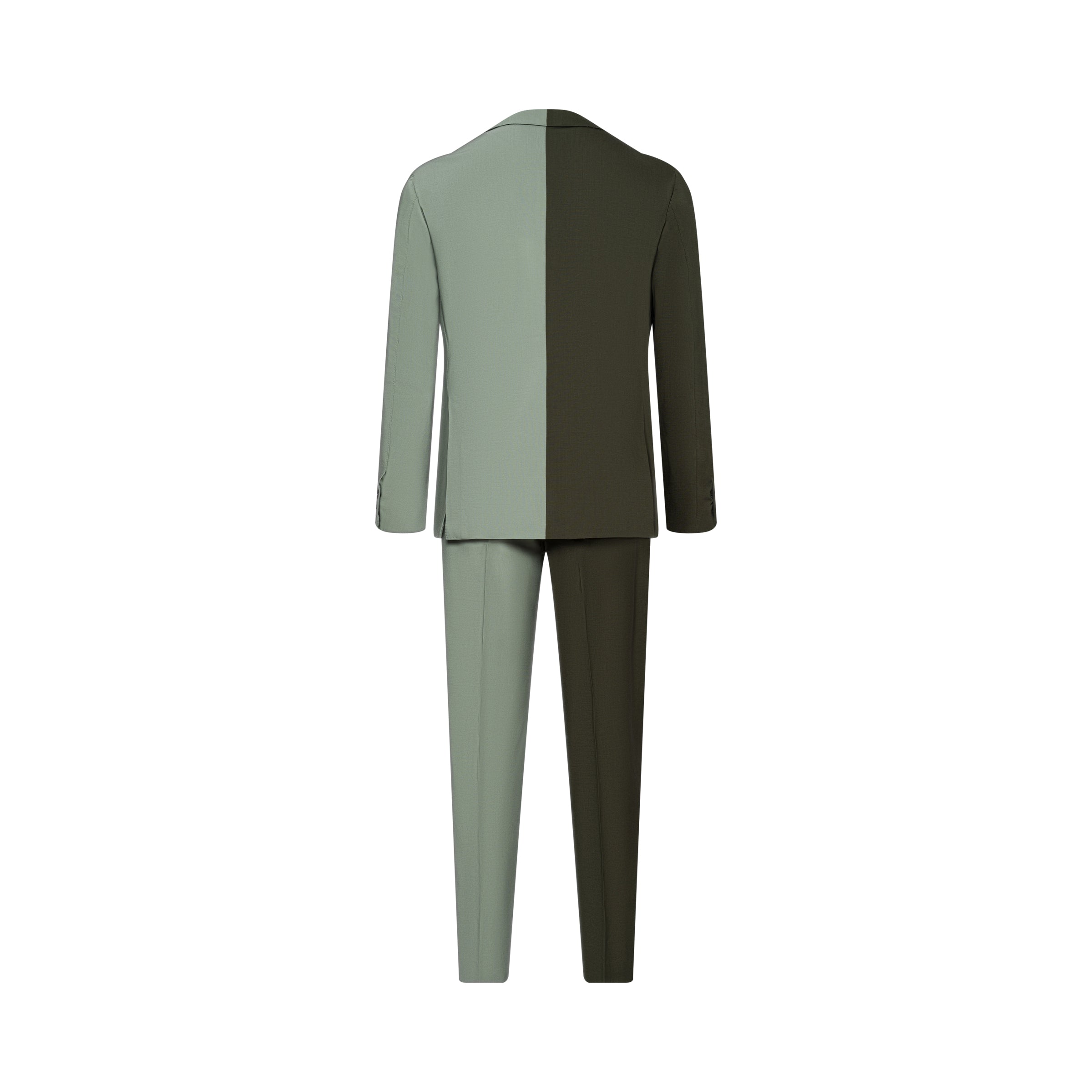 Split Green Fine Wool 3-Piece Suit