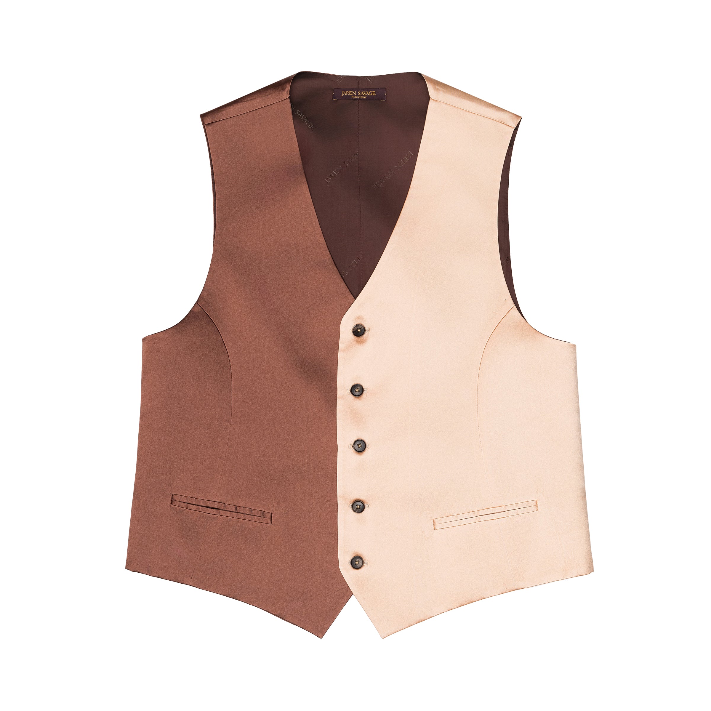 Split Brown/Champagne Gilet