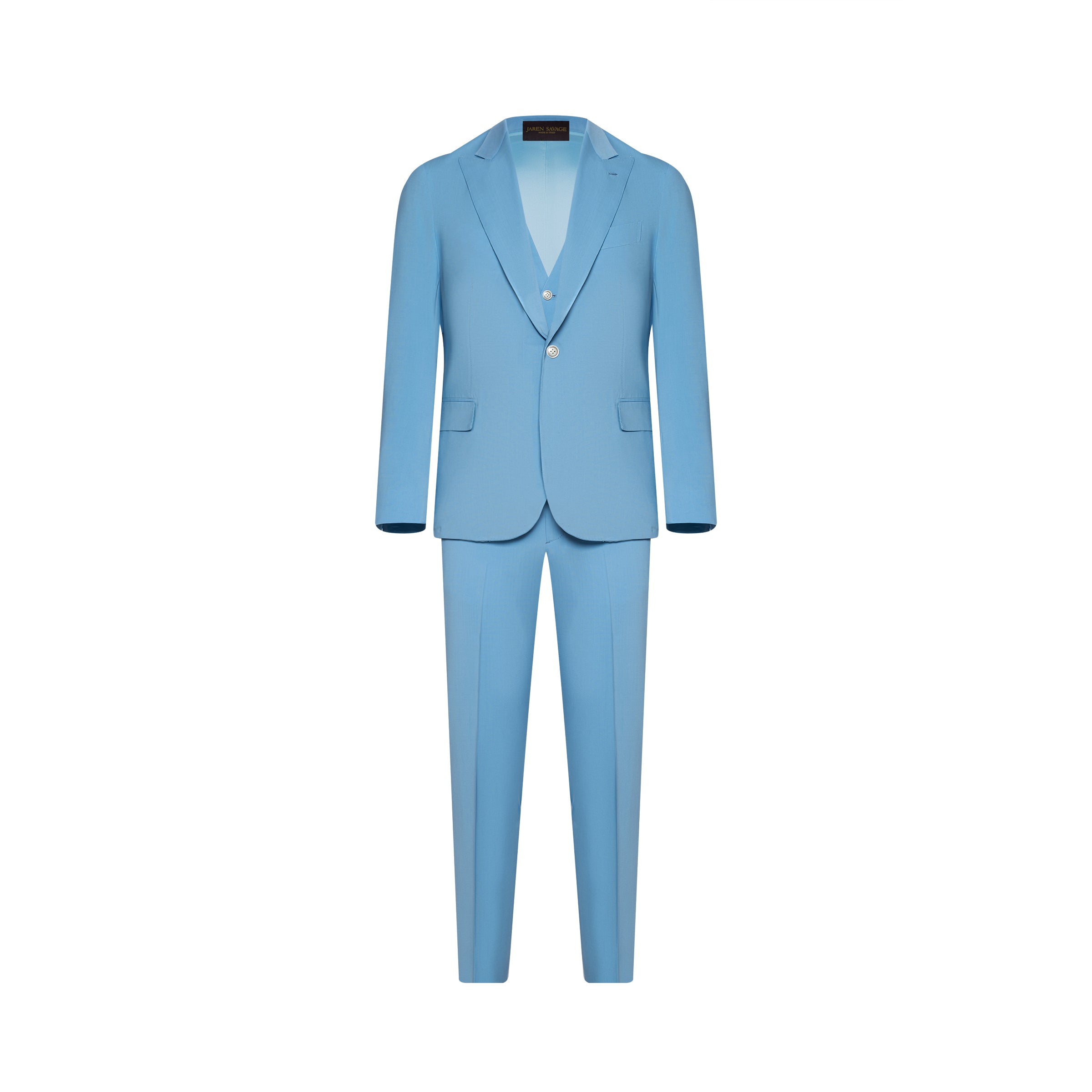 Sky Blue Fine Wool 3-Piece Suit