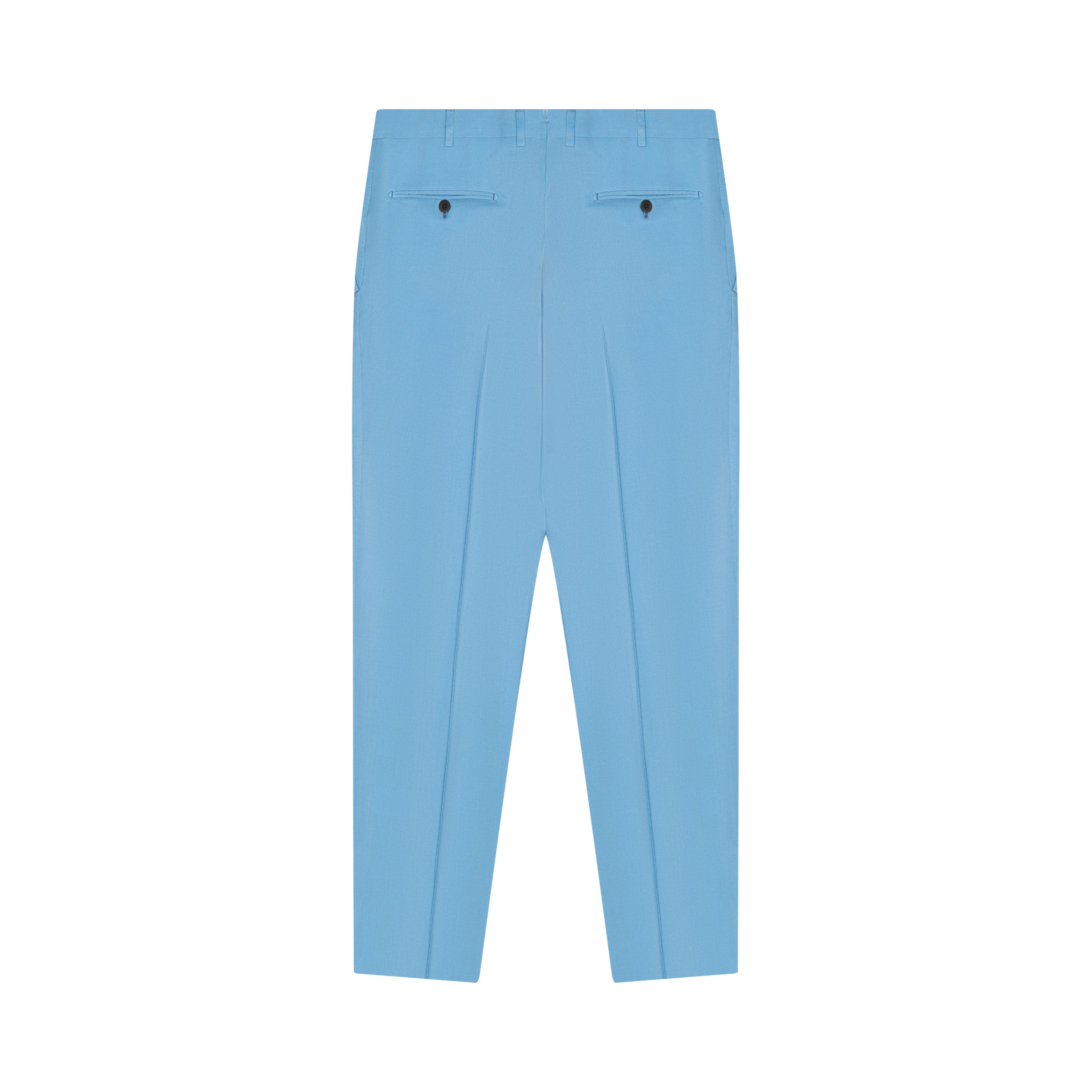 Serene Sky Blue Fine Wool Trousers