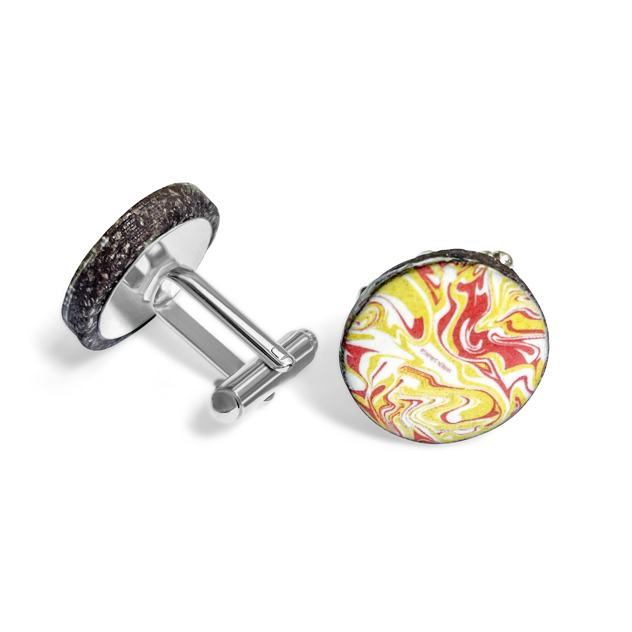 Marble Sicilian Lava Cufflinks